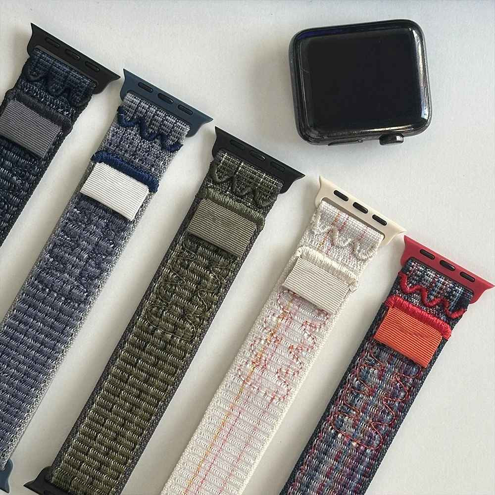 Nylon Apple Watch Band 41mm 45mm 49mm Ultra Iwatch Strap Series 10 9 8 7 6 SE 5