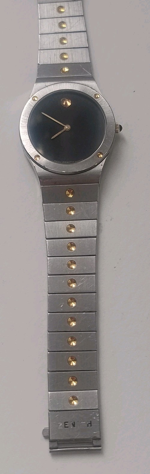 Rare Zenith Museum Pacific Wrist Watch 59.0020.114 Vintage 18k Gold & Steel 31mm
