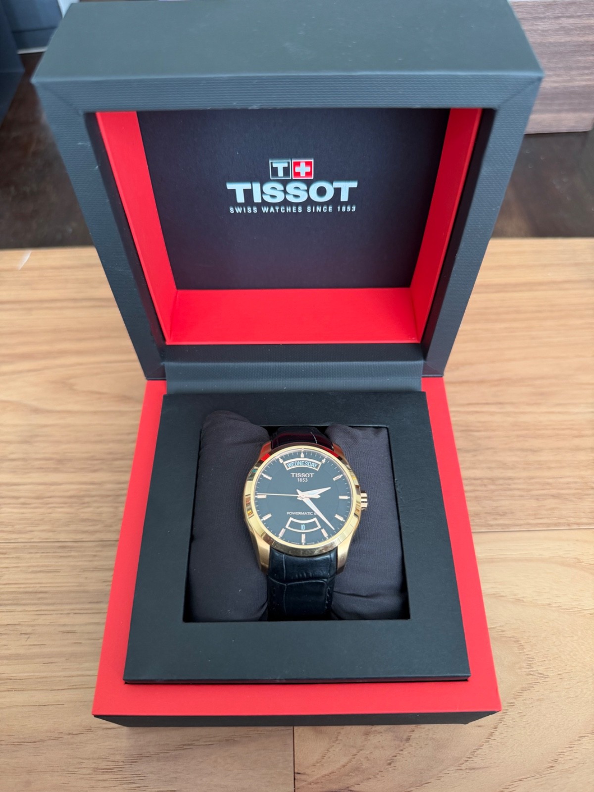 Tissot Couturier Powermatic 80 Men’s Black Watch – T035.407.36.051.01 Rose Gold