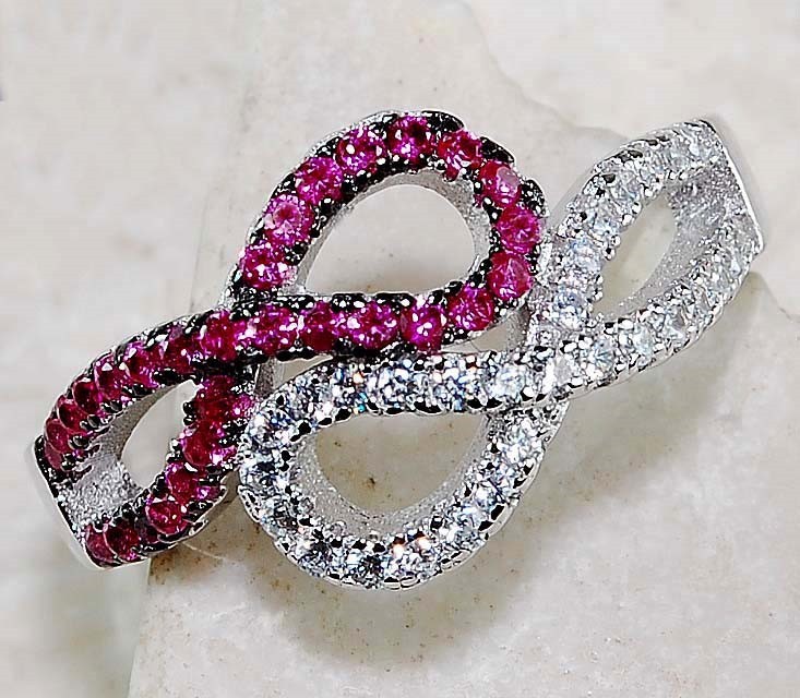 1CT Heat Treated Rubellite Tourmaline 925 Solid Sterling Silver Ring Sz 6 UB3-6