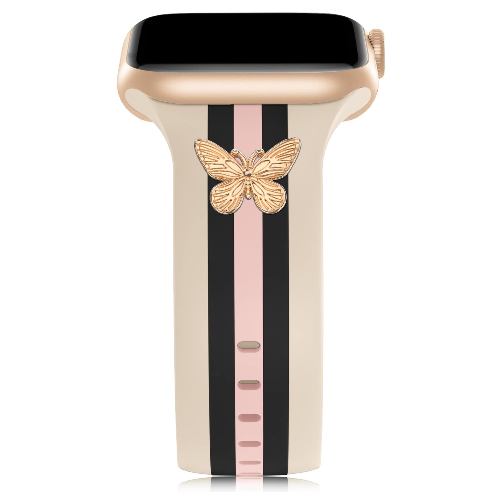 Designer 38mm/40mm/41mm/42mm(Series 11 10), walnut/Black/Pink with Butterfly