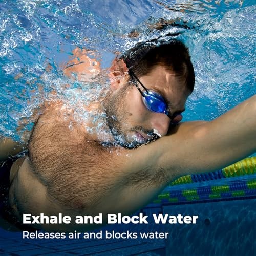 Swimming Nose Plug for Adults, One-Way Exhale Valve, Helps Keep Water Out,
