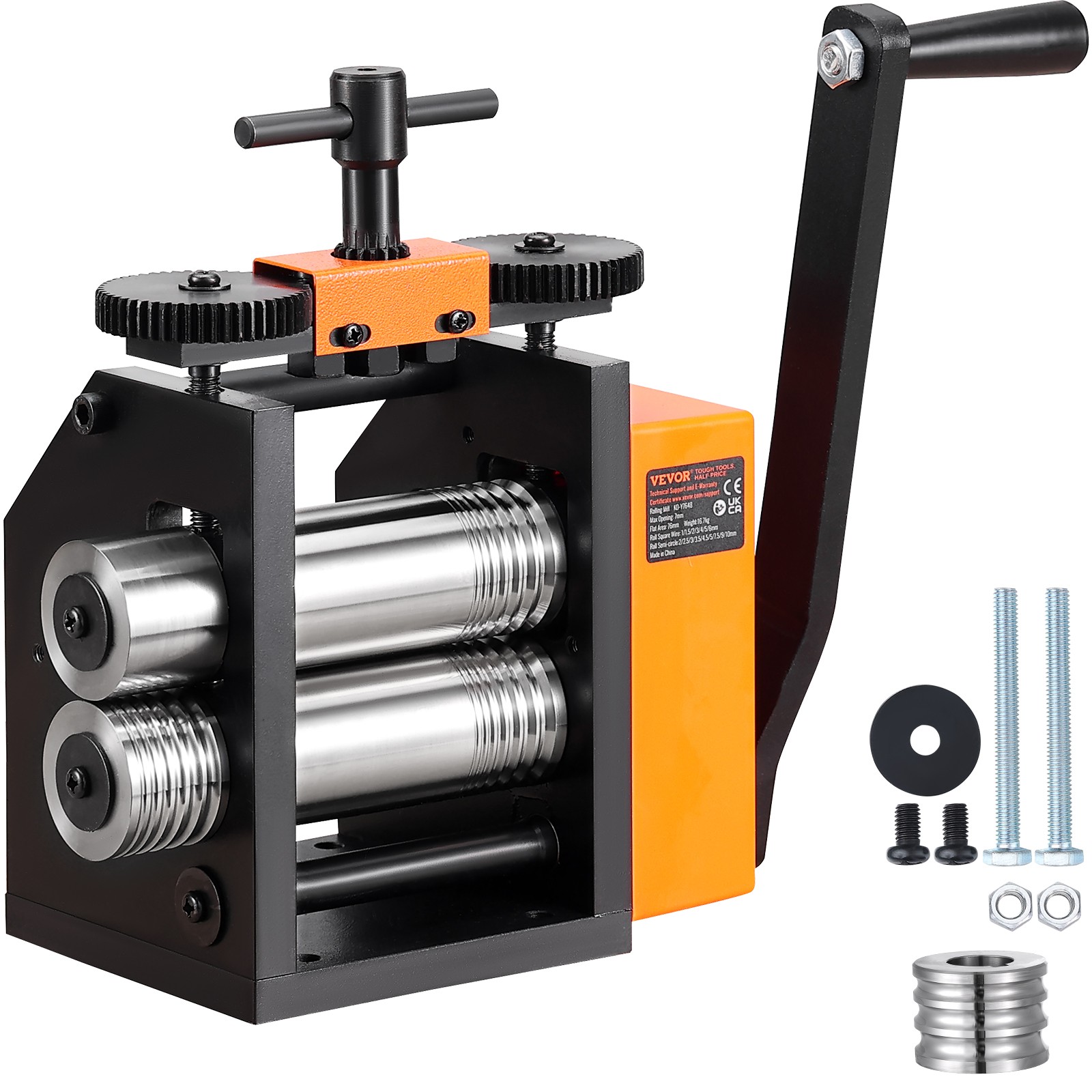 VEVOR Rolling Mill 2.95″/75 mm Jewelry Rolling Mill Machine 1: 2 Gear Ratio