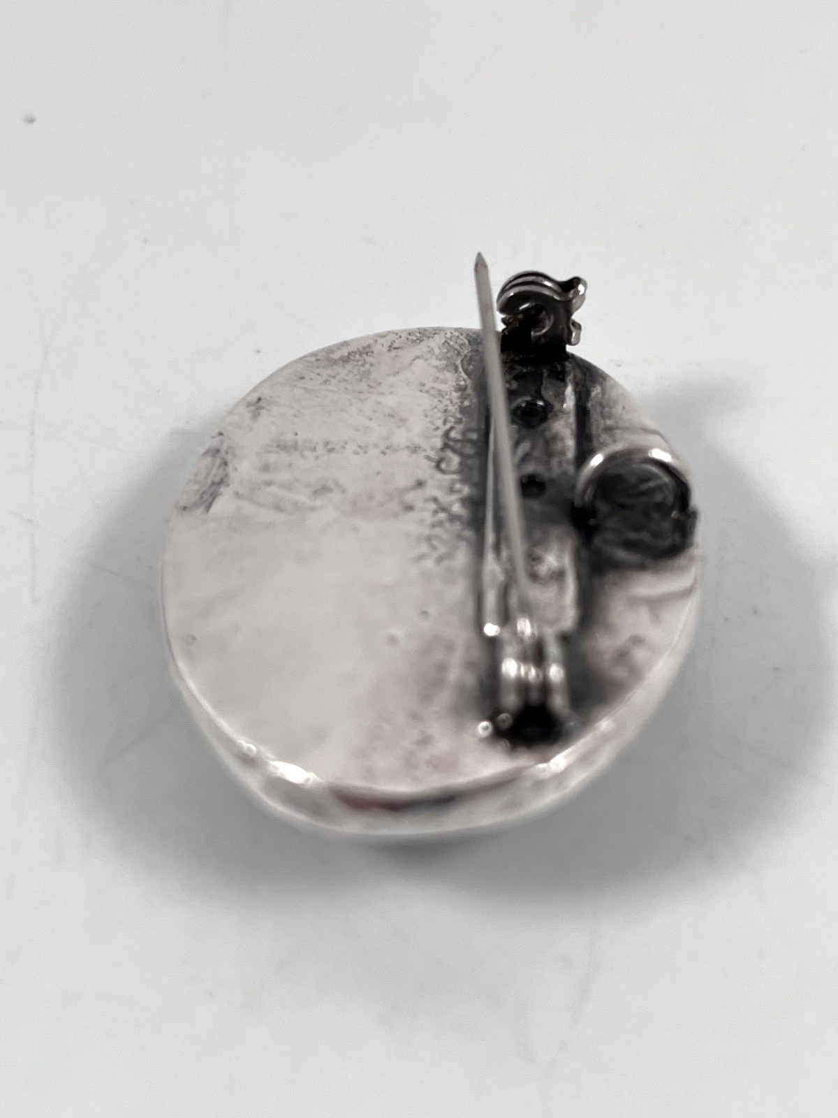 VINTAGE SIGNED LIV ART NOUVEAU STERLING SILVER LADY PENDANT PIN BROOCH IN ONE