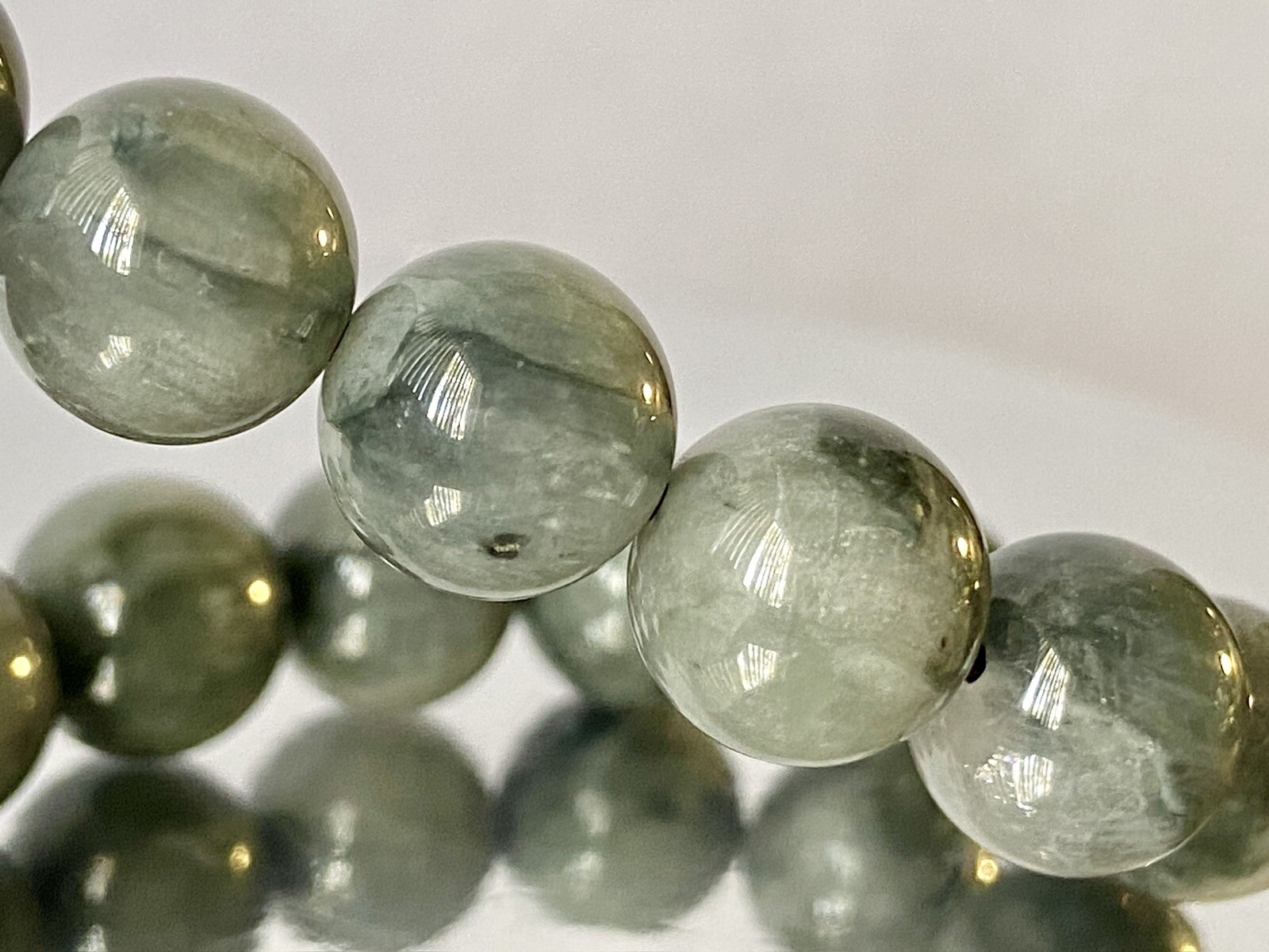 7.4″ “Lux Sheen/Extra Grade”~ Grey CHRYSOBERYL CAT’S EYE Bracelet P1407