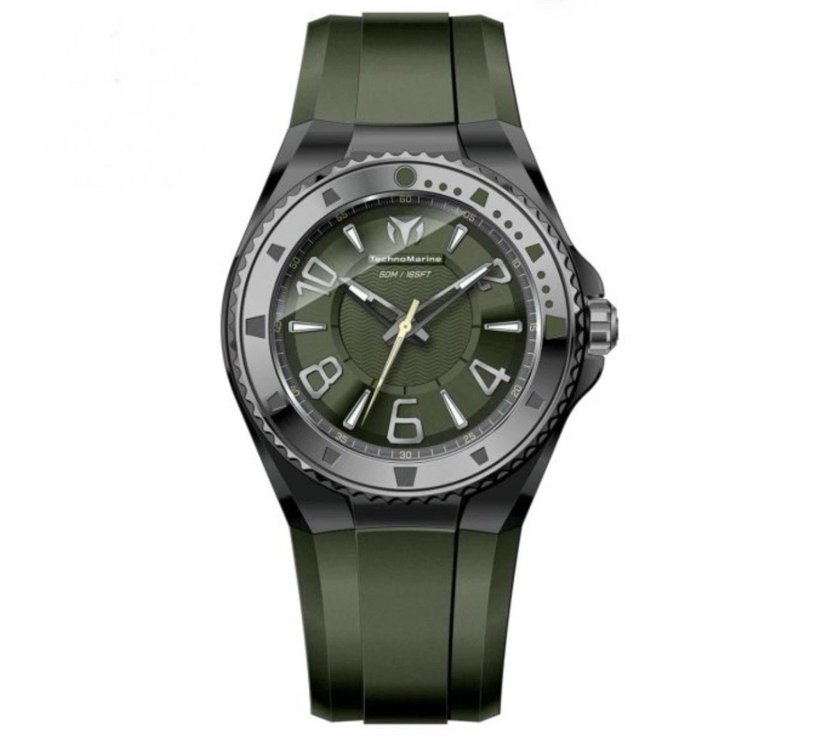 Brand New TechnoMarine Lusso Mare Men’s Watch 44mm Olive Green Black TM-225025