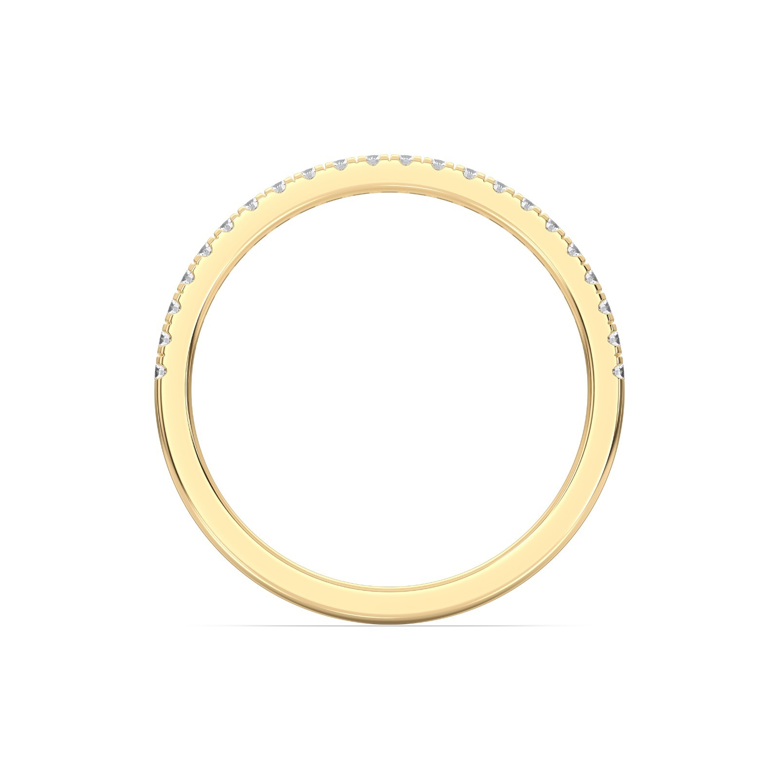 Ananta Jewels 0.20Ct Round Lab Grown Diamond Wedding Band 14K Solid Gold Women’s
