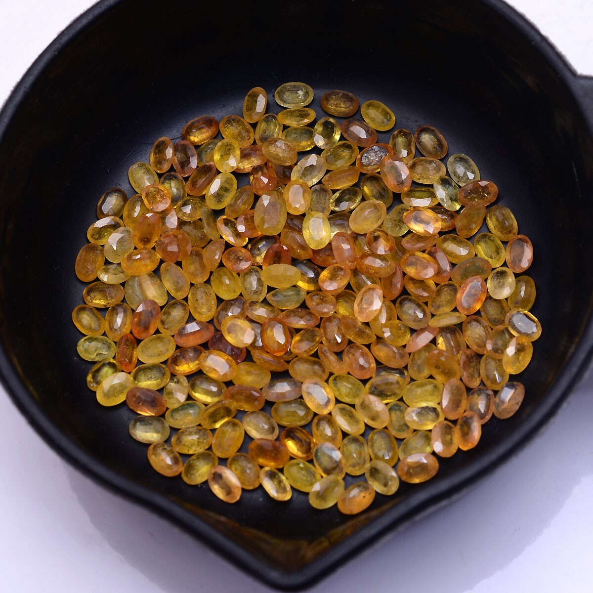 20 Pcs Natural Yellow Sapphire 6mm*4mm Oval Cut Loose Gemstones Wholesale Lot
