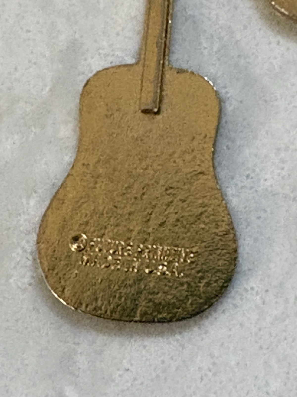 Future Primitive Cloisonne Martin Acoustic Brown Guitar Earrings Wire Dangle USA