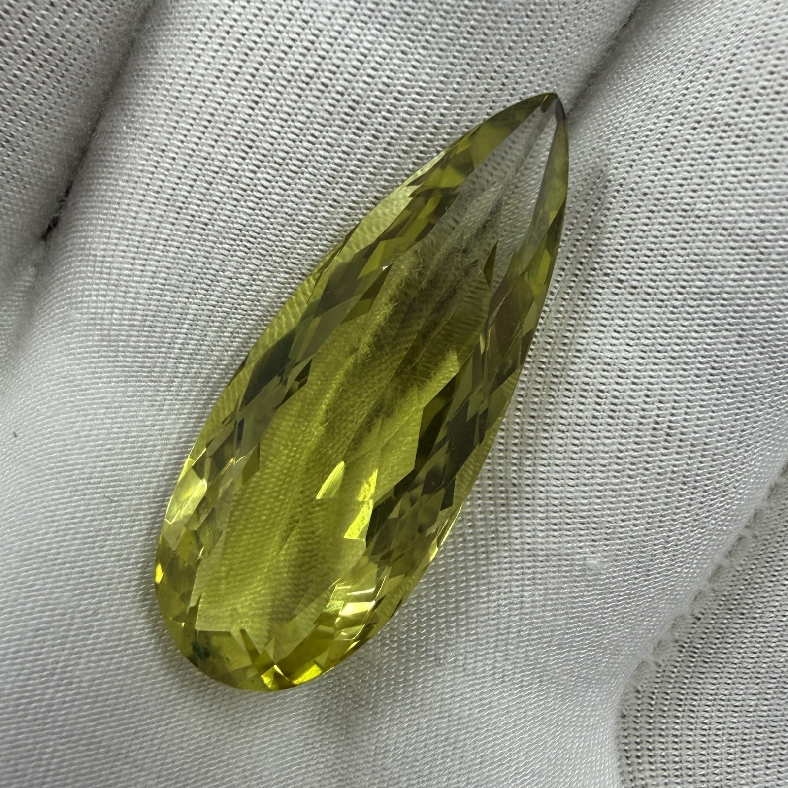 Natural Bio – Lemon Quartz Pear Cut Gemstone