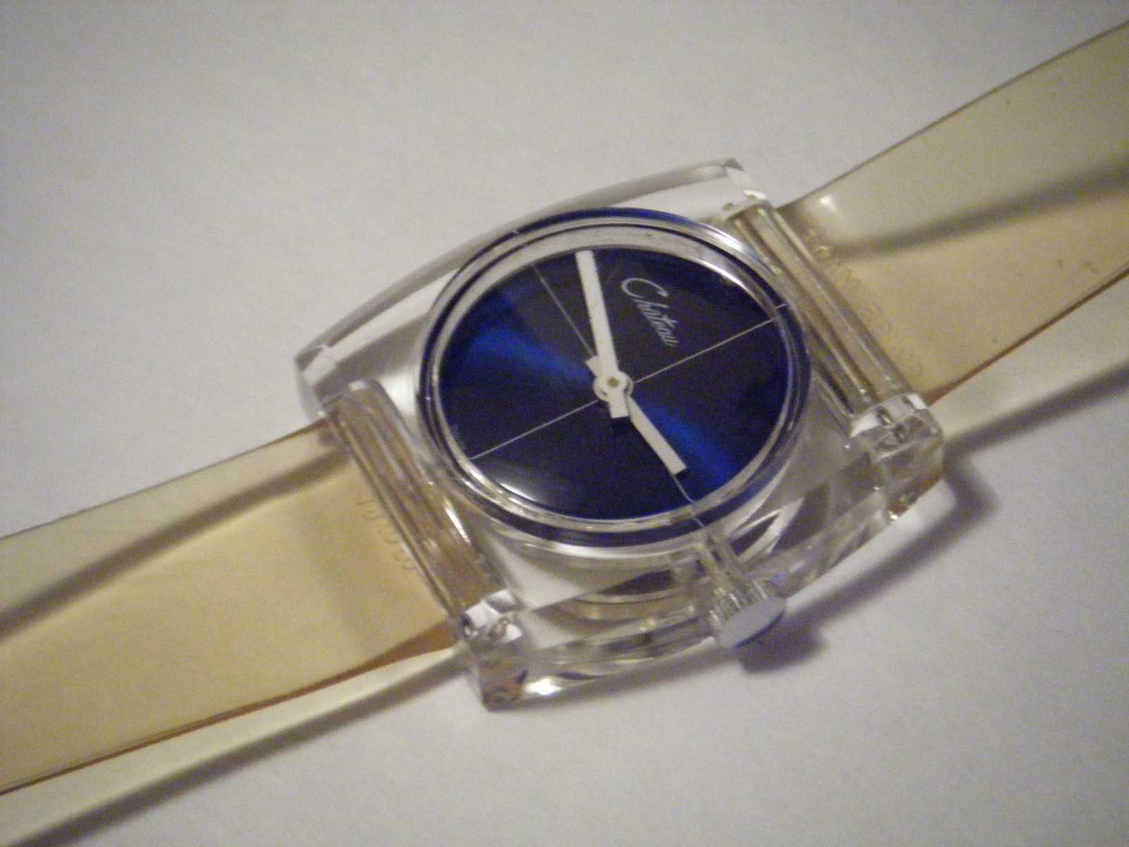 Vintage Chateau Alfex LTD Swiss Plexiglass Manual Wind Mens Wrist Watch