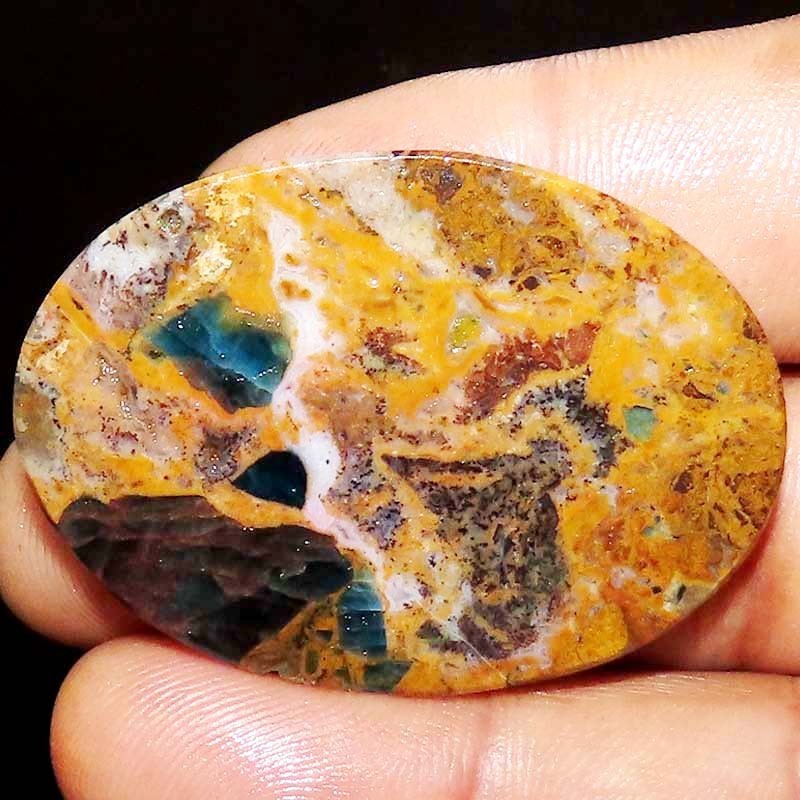 100% Natural Designer APATITE Cabochon 72.40 Cts. gemstone 35X49X5 mm Oval Shape
