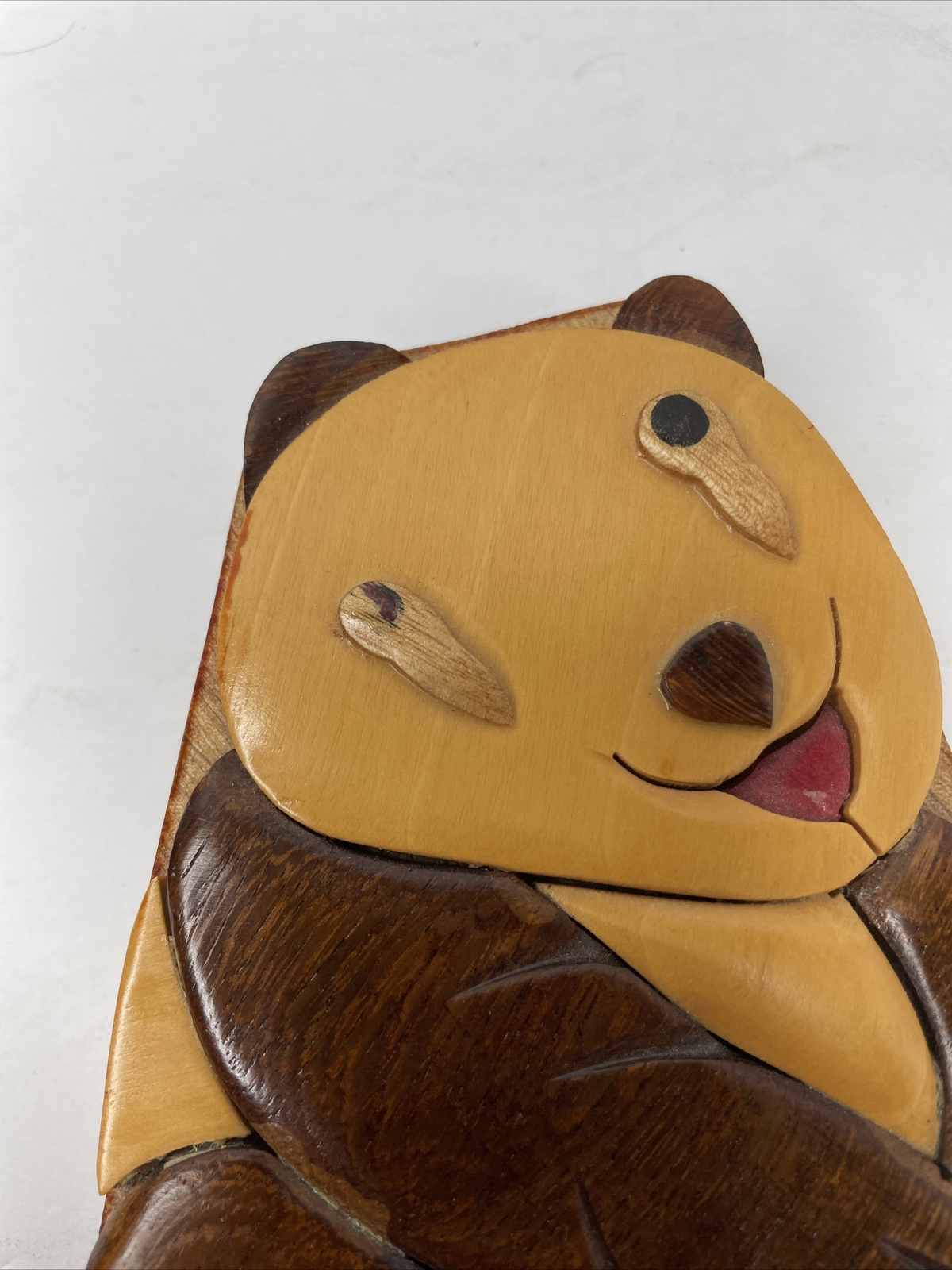 Handcrafted Wooden Animal Shape Secret Jewelry Puzzle Box – Panda A5