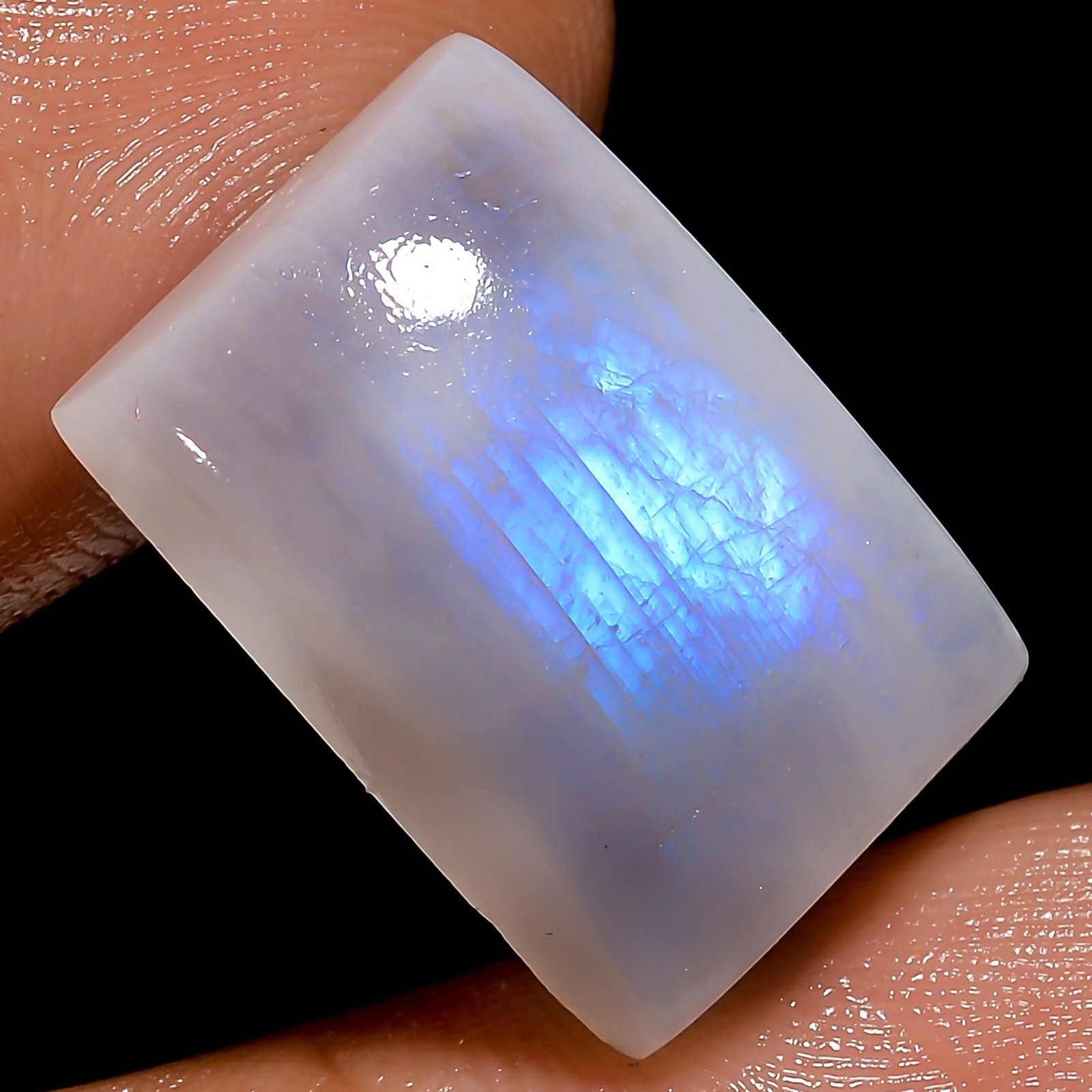 Natural Rainbow Moonstone Rectangle Cabochon Gemstone 17 Ct. 17X11X5 mm X-28560