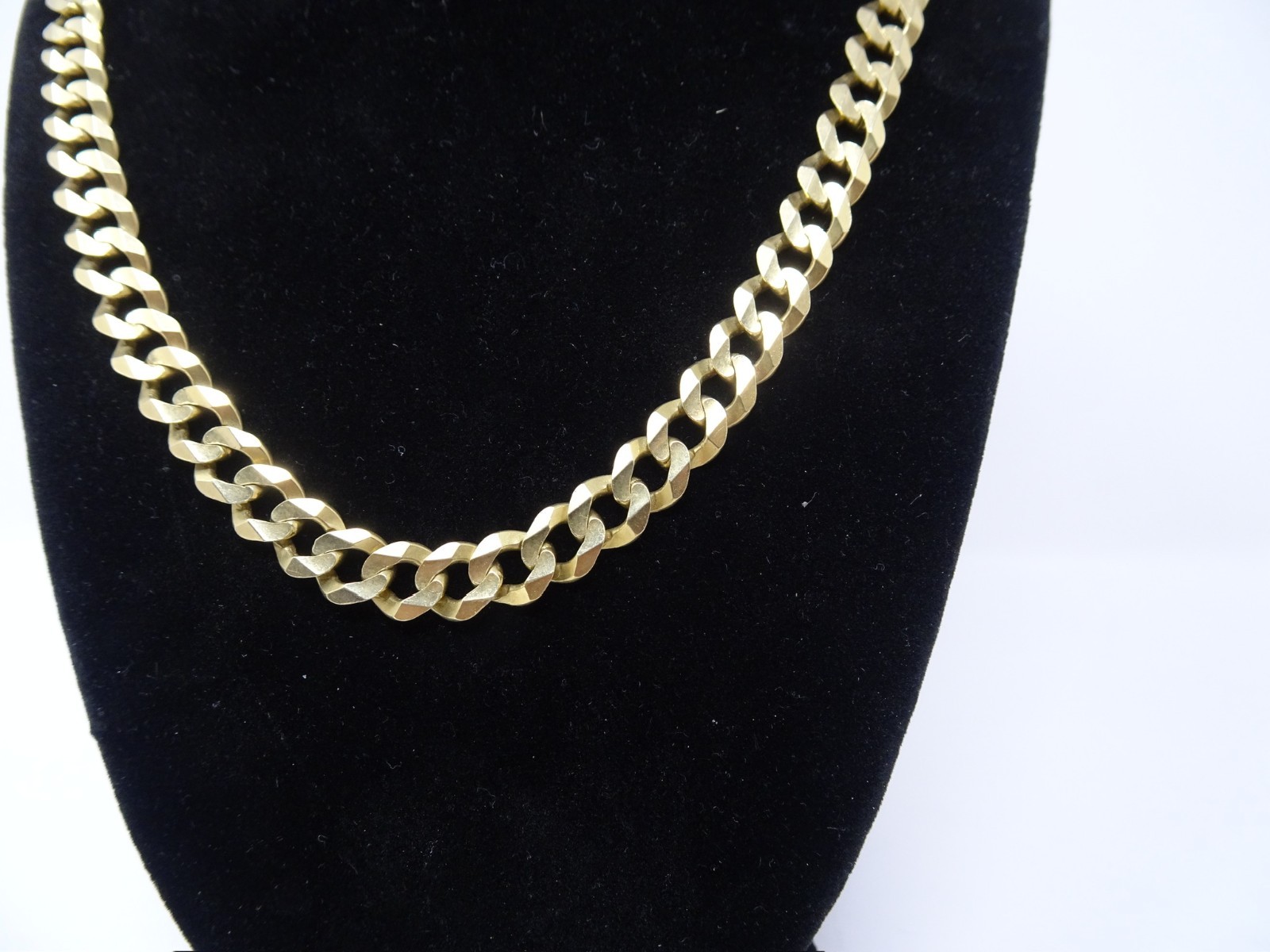 14K Solid Yellow Gold Curb Cuban Necklace 21″ – 8.7MM – 47g