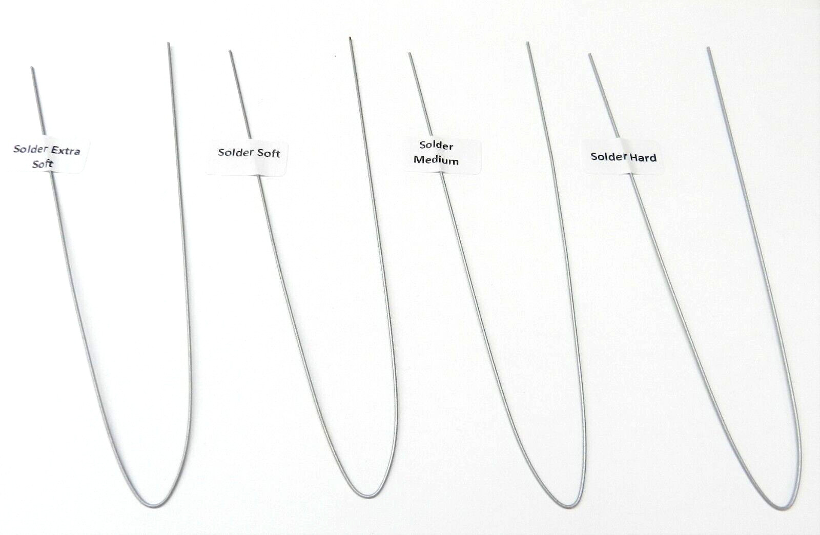 Silver Solder Wire Assorted 4 Types X-Soft, Soft Medium & Hard Jewelry Soldering