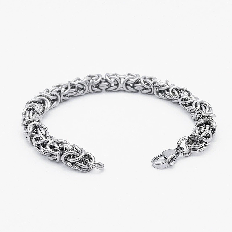 Vintage Silver Plated Alloy Circle Cluster Braided Lantern Chain Bracelet