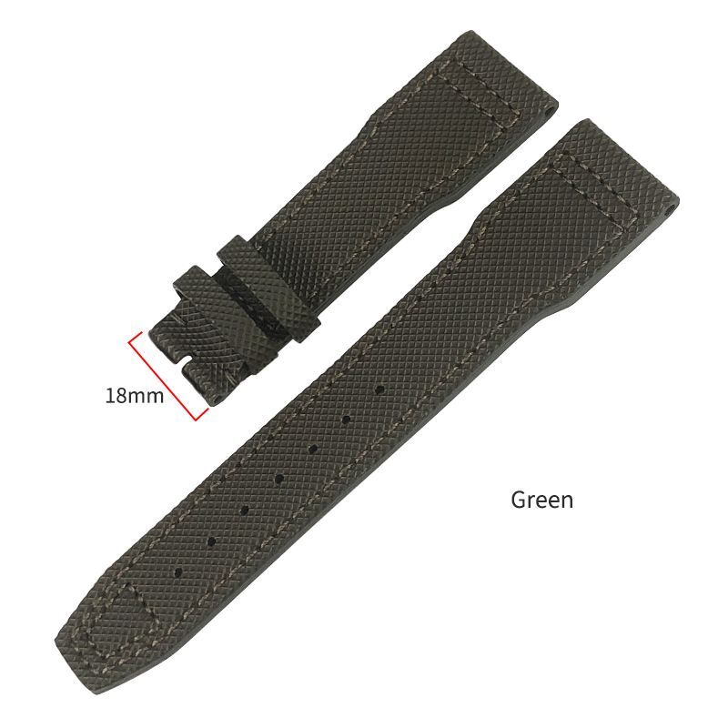 20 21mm Leather Nylon Watch Strap Fits IWC TOP GUN Big Pilot SPITFIRE Mark 18