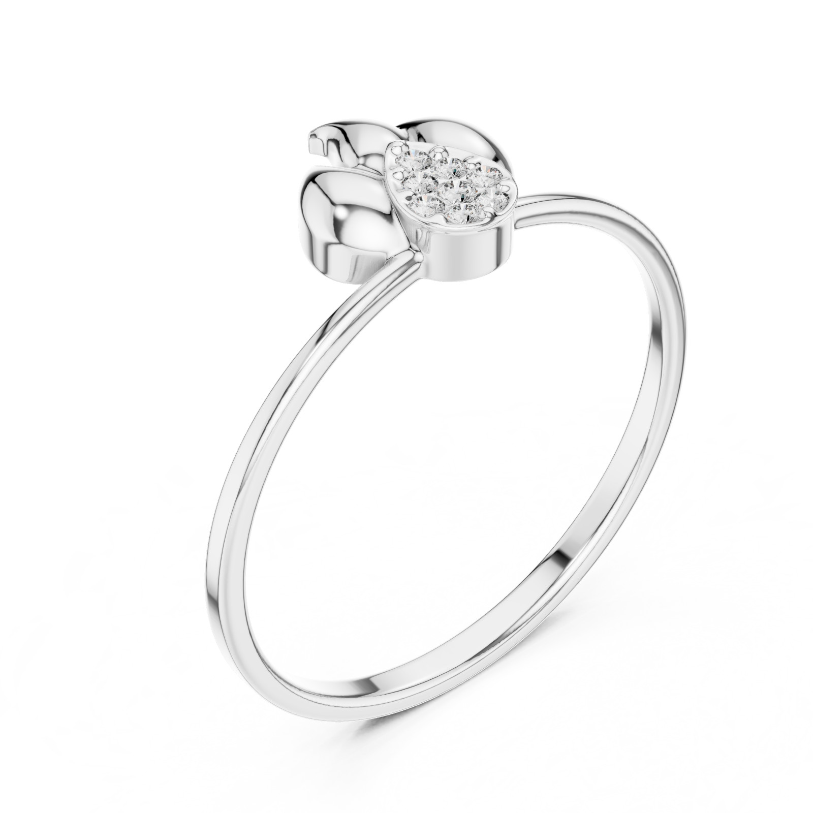 Natural Certified Round Cut Diamond Luxury Designer Style Ring 14K Gold Over
