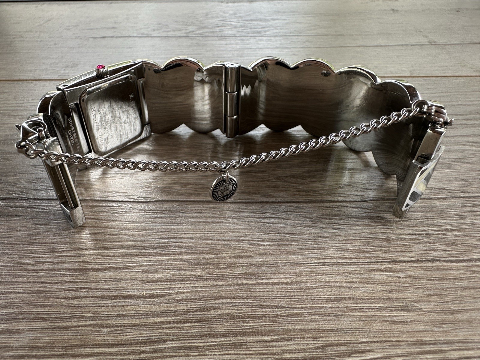 Rare Vintage Y2K L.A.M.B. Gwen Stefani Enamel & Metal Cuff Bangle Wrist Watch