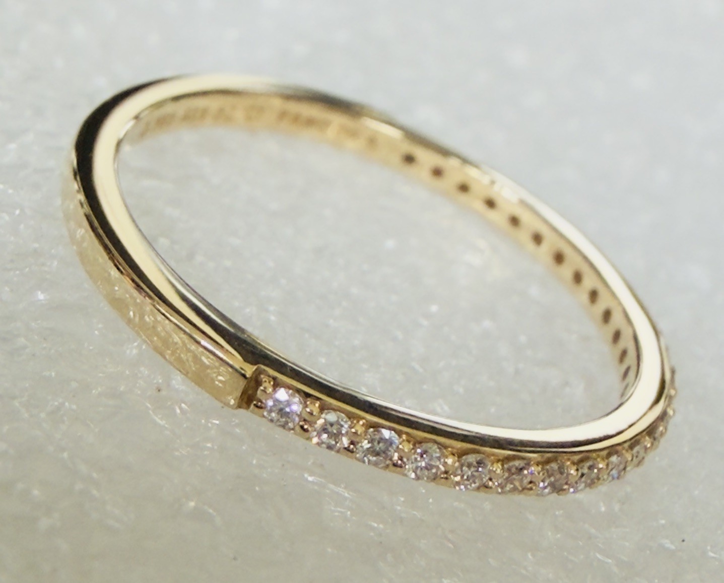 Pandora Era 14k Gold Lab-grown Diamond Half Eternity Pavé Ring 0.11 ct Size 56