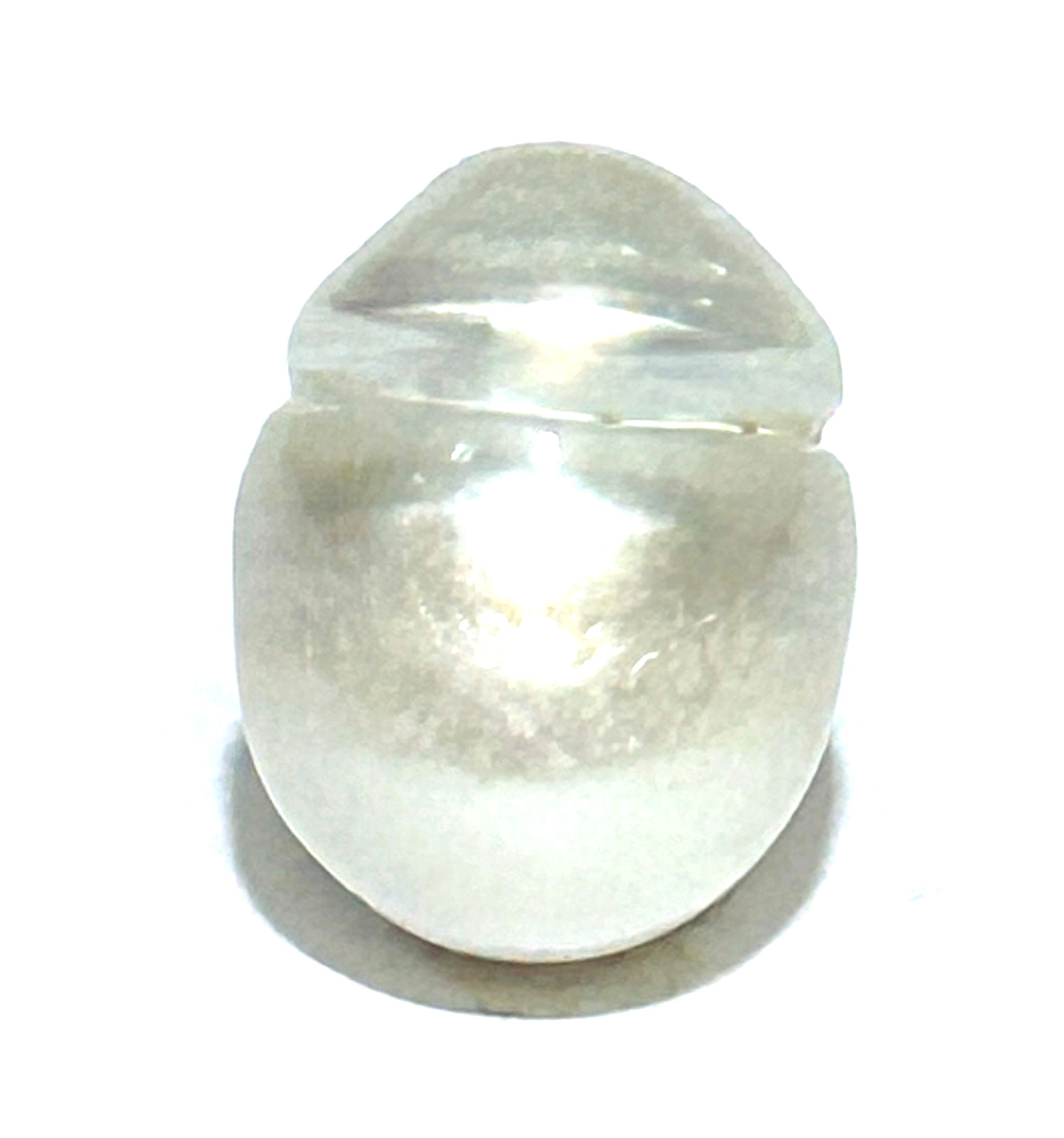 Baroque 11.6 x 15.1mm Natural Silver-White Indonesian South Sea Cultured Pearl