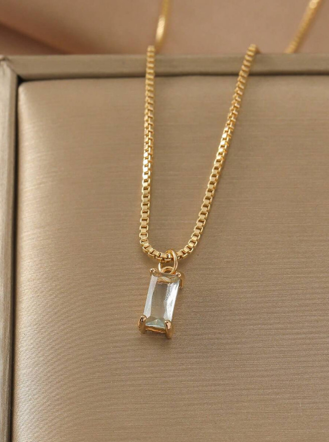 Birthstone Necklace for Women Necklace Dainty Cubic Zirconia Pendant Jewelry USA