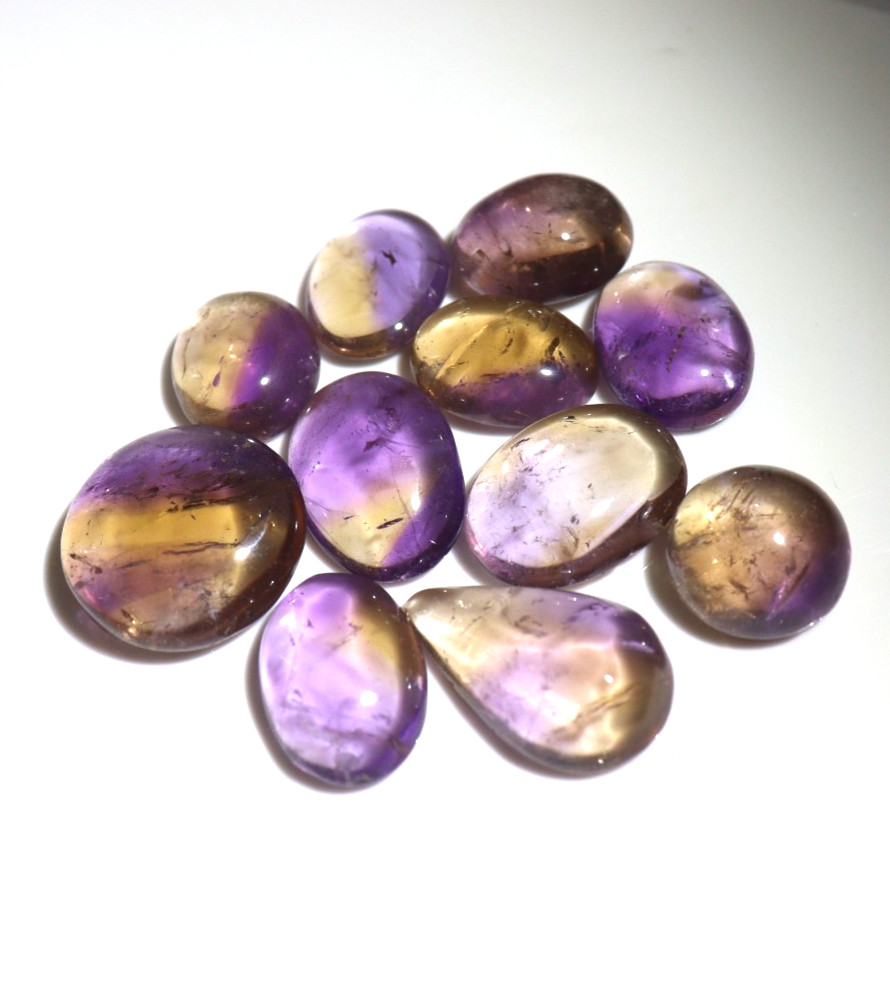 Ametrine Cabochon Bio Color Gemstone All Shape Available 15–30 mm Size