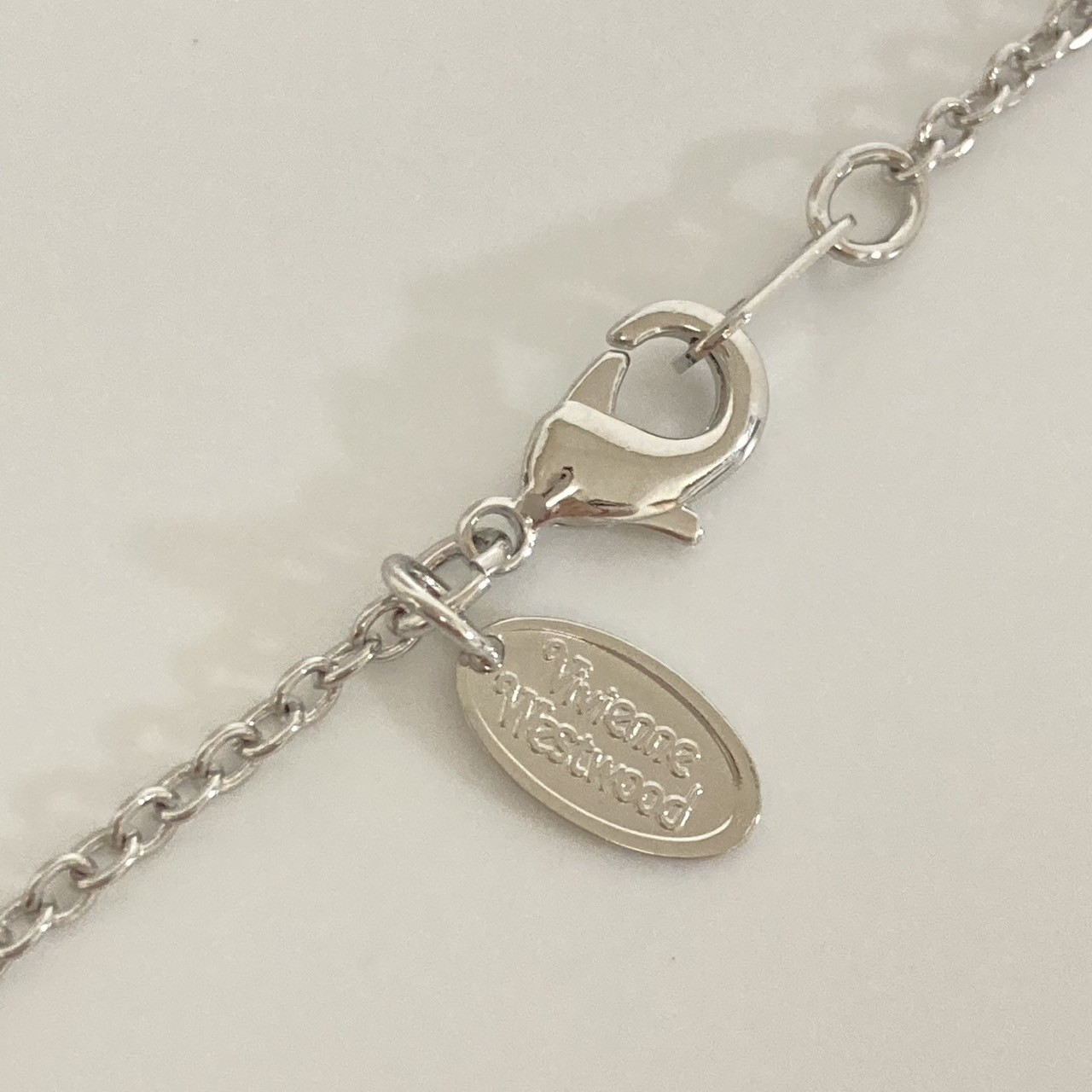 Vivienne Westwood Necklace Diamante Heart Orb Large Silver Purple w/Pouch NO BOX