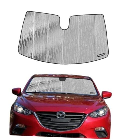 Windshield Sunshade Silver Water Ripple for Mazda 3 Sedan/Hatchback 2014-2018
