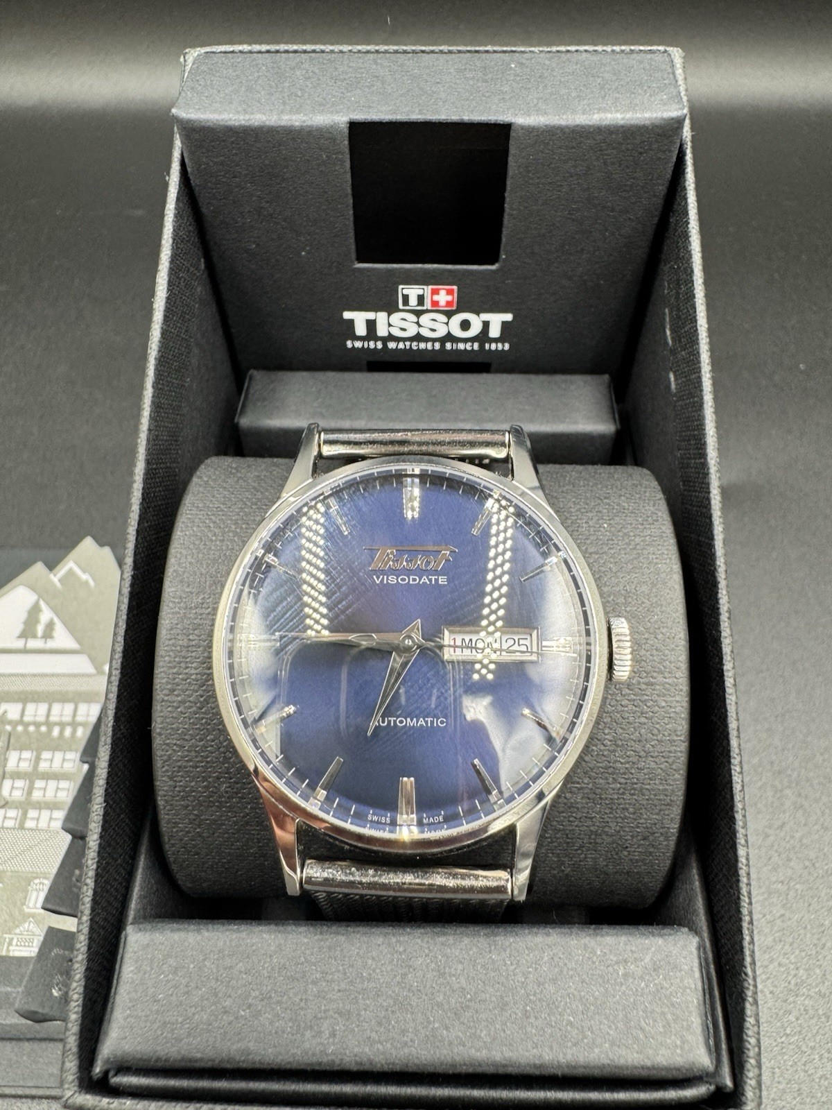 TISSOT HERITAGE VISODATE AUTOMATIC Blue Dial Swiss Made T019.430.11.041.00 W BOX