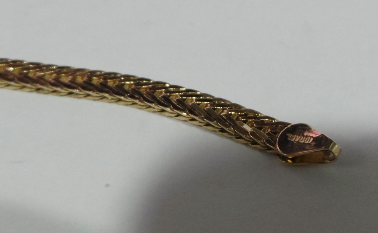 14k Yellow Gold 7″ Herringbone Link Bracelet 6.76 Grams 3.7mm