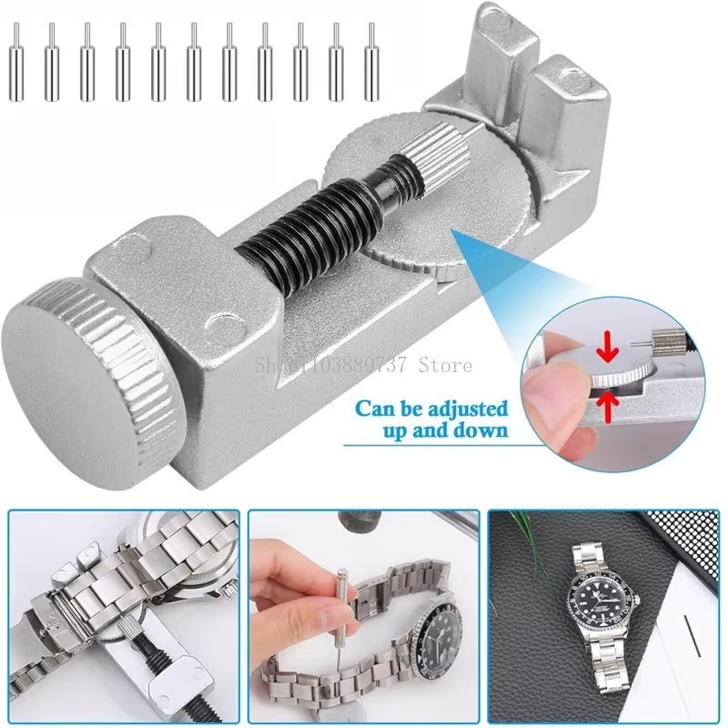 Metal Adjustable Watch Band Strap Bracelet Link Pin Remover Repair Tool Kit