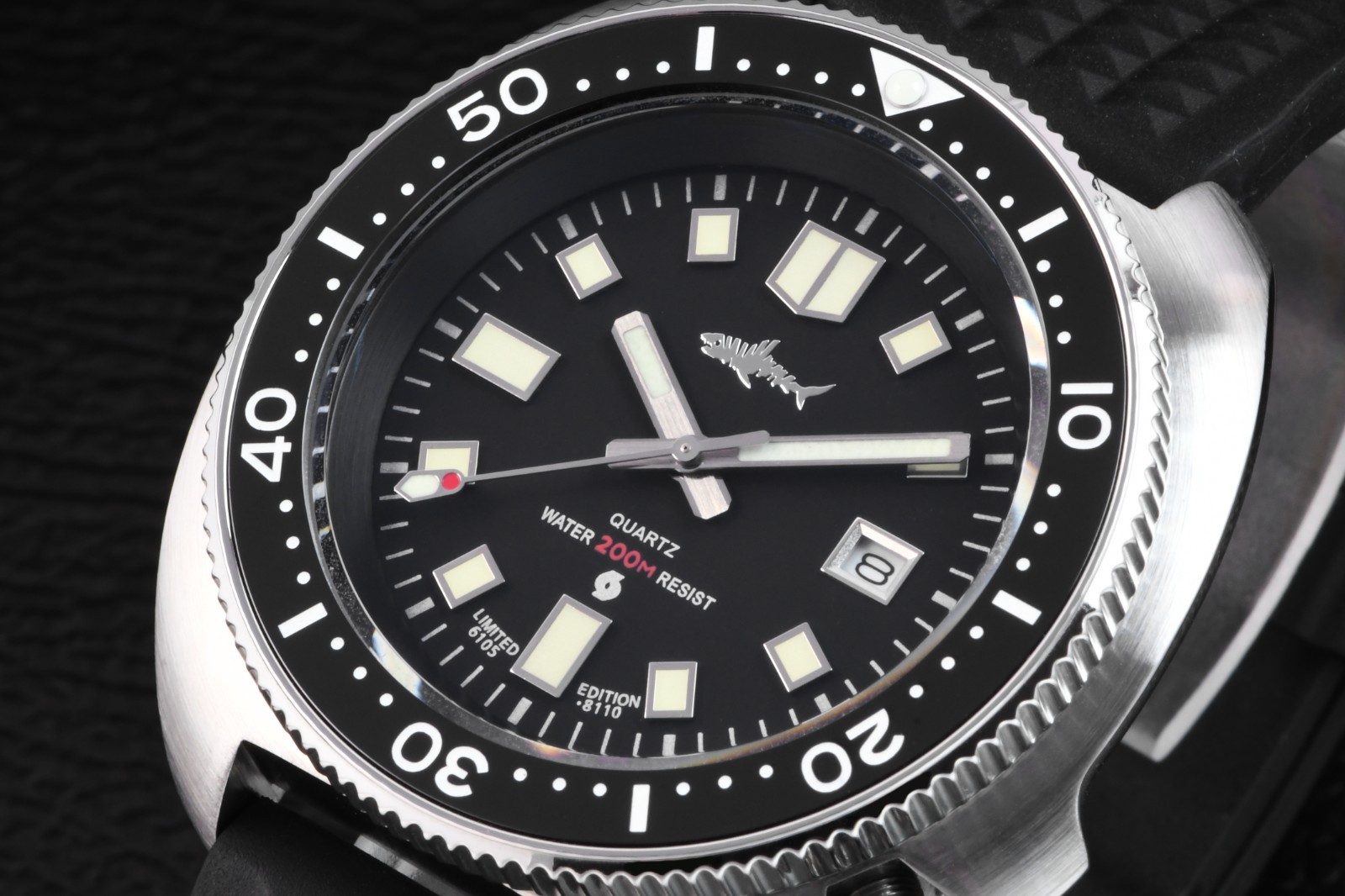 Heimdallr Sharkey Quartz Miyota 2115 Captain Willard 6105 Diver Watch C3 200M