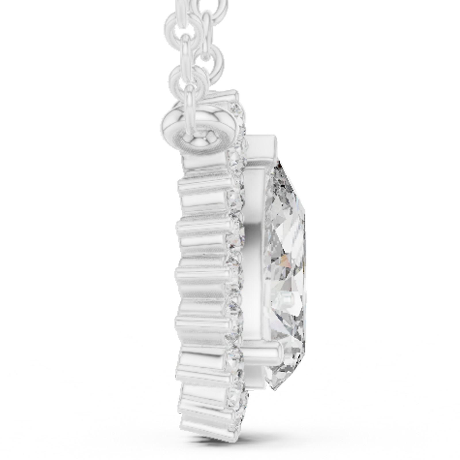 Certified VVS1 Lab Grown Diamond Women Elegance Precision Pendant 14K Gold Over