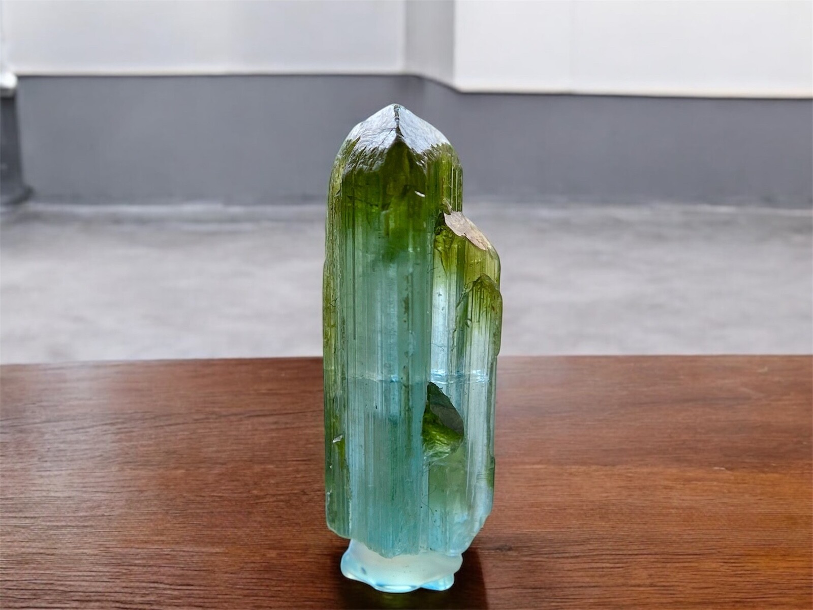 Premium Natural Indicolite Tourmaline Crystal 2.4 Grams 25x9x7mm