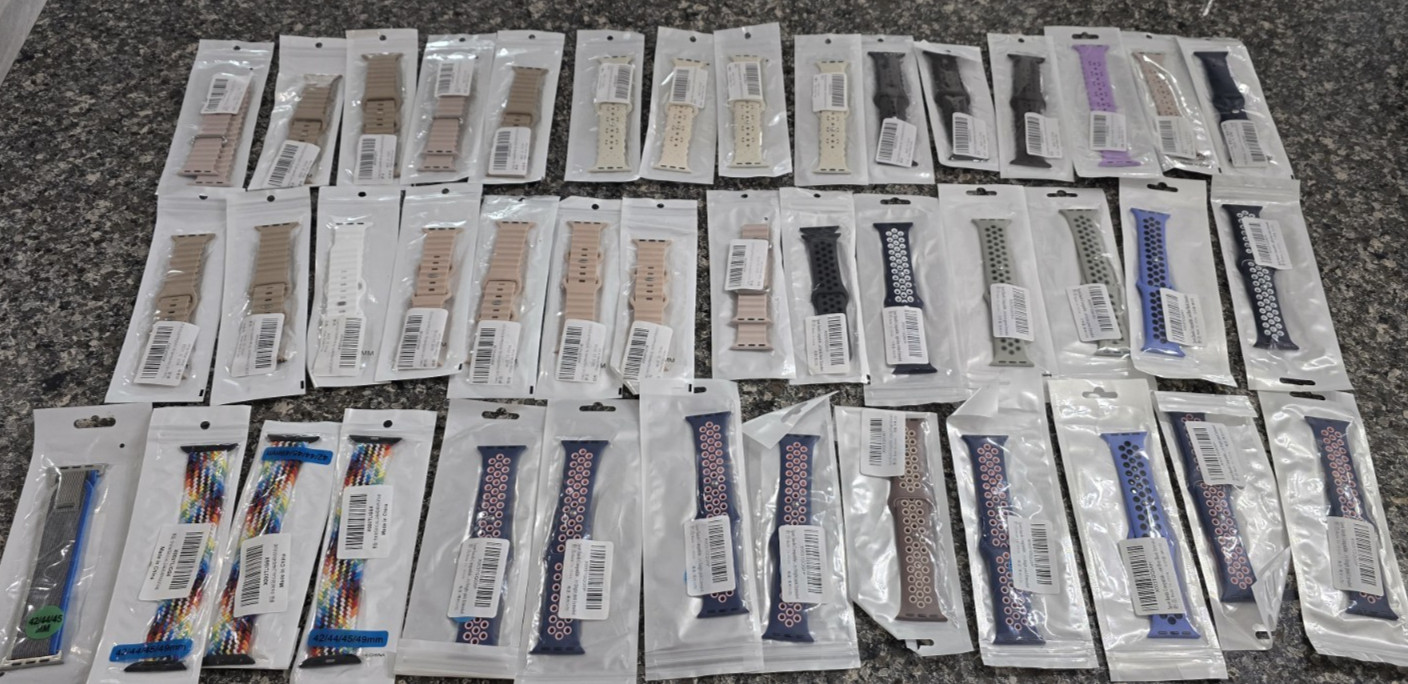 Apple Watch Band Lot- New – Series 1-8 – 42 Total – Mostly Size 38mm/40mm/41mm