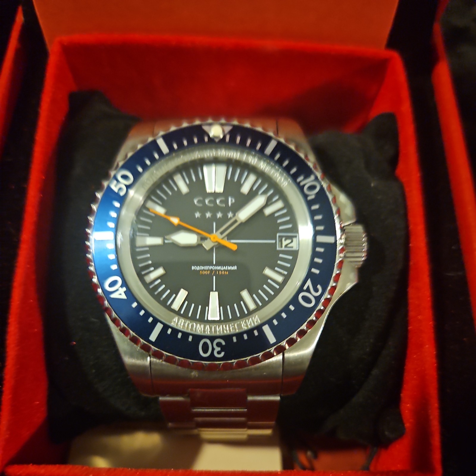 CCCP Kamchatka Cp-7048-66 Diver Blue Bezel Black dial WR150 Automatic
