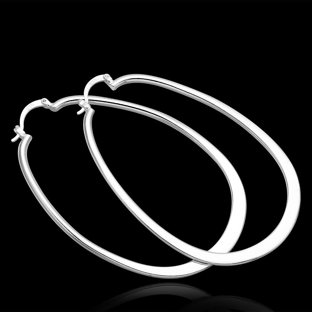 925 Sterling Silver Hoop Pierced Earrings 2.7″ inch L1