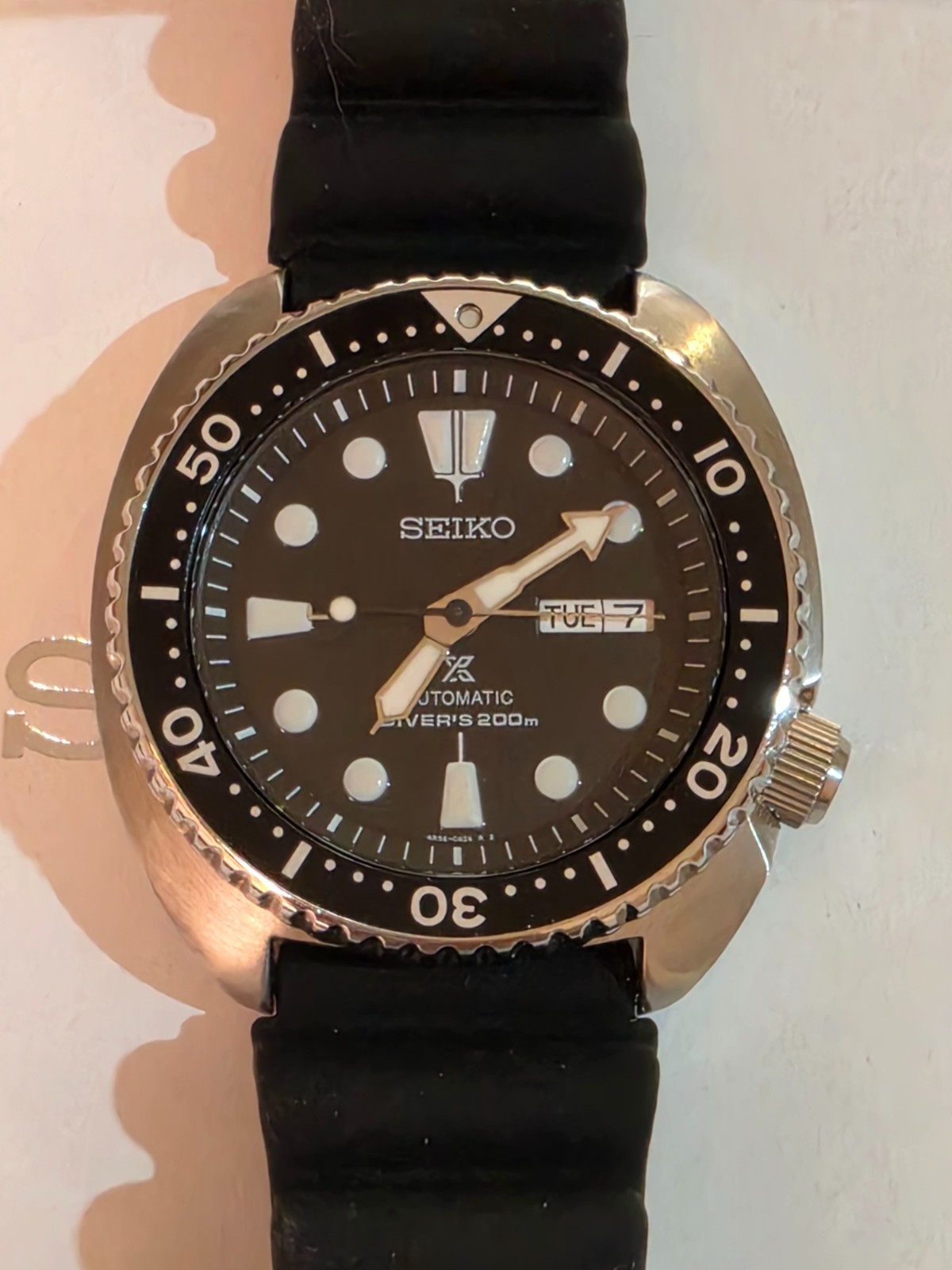 SEIKO ProspeX SRP777K1 Automatic Diver’s 200m Turtle Black Watch Rubber Band NOS