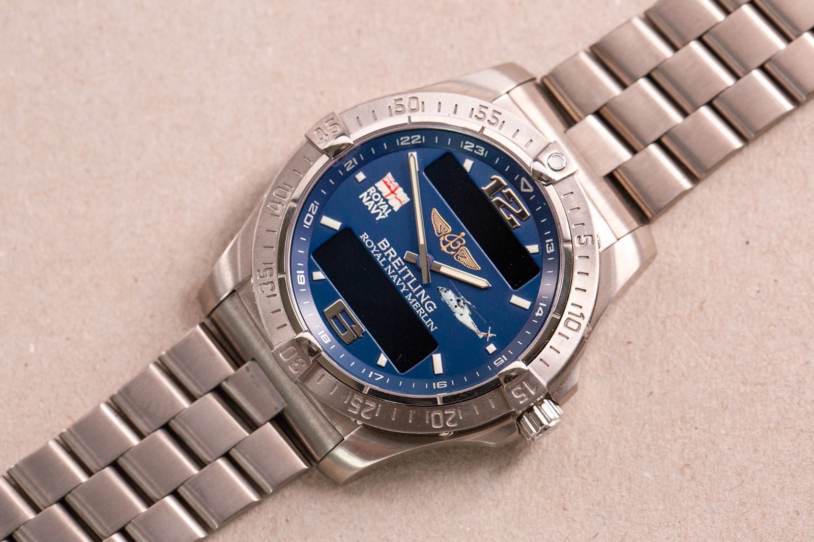 BREITLING Aerospace ROYAL NAVY MERLIN Helicopter – Military Limited Edition NOS