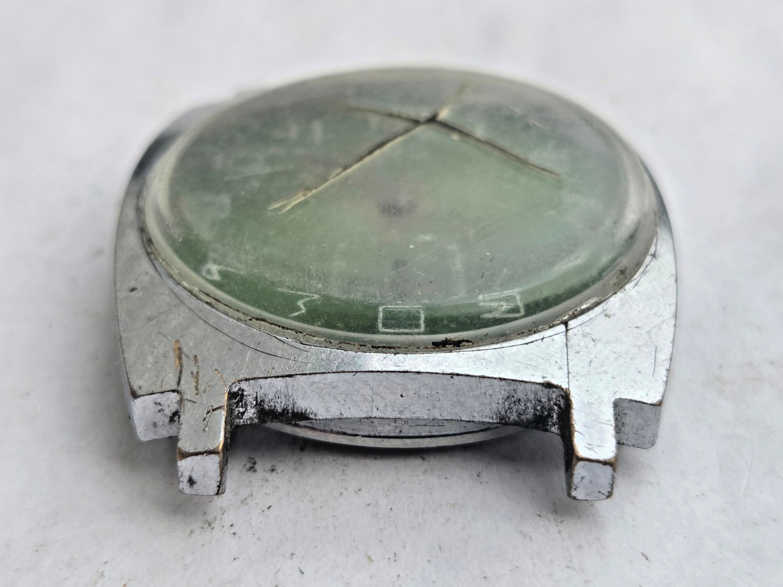 Russian Wristwatch Watch Pobeda , Victory . Not working for parts .