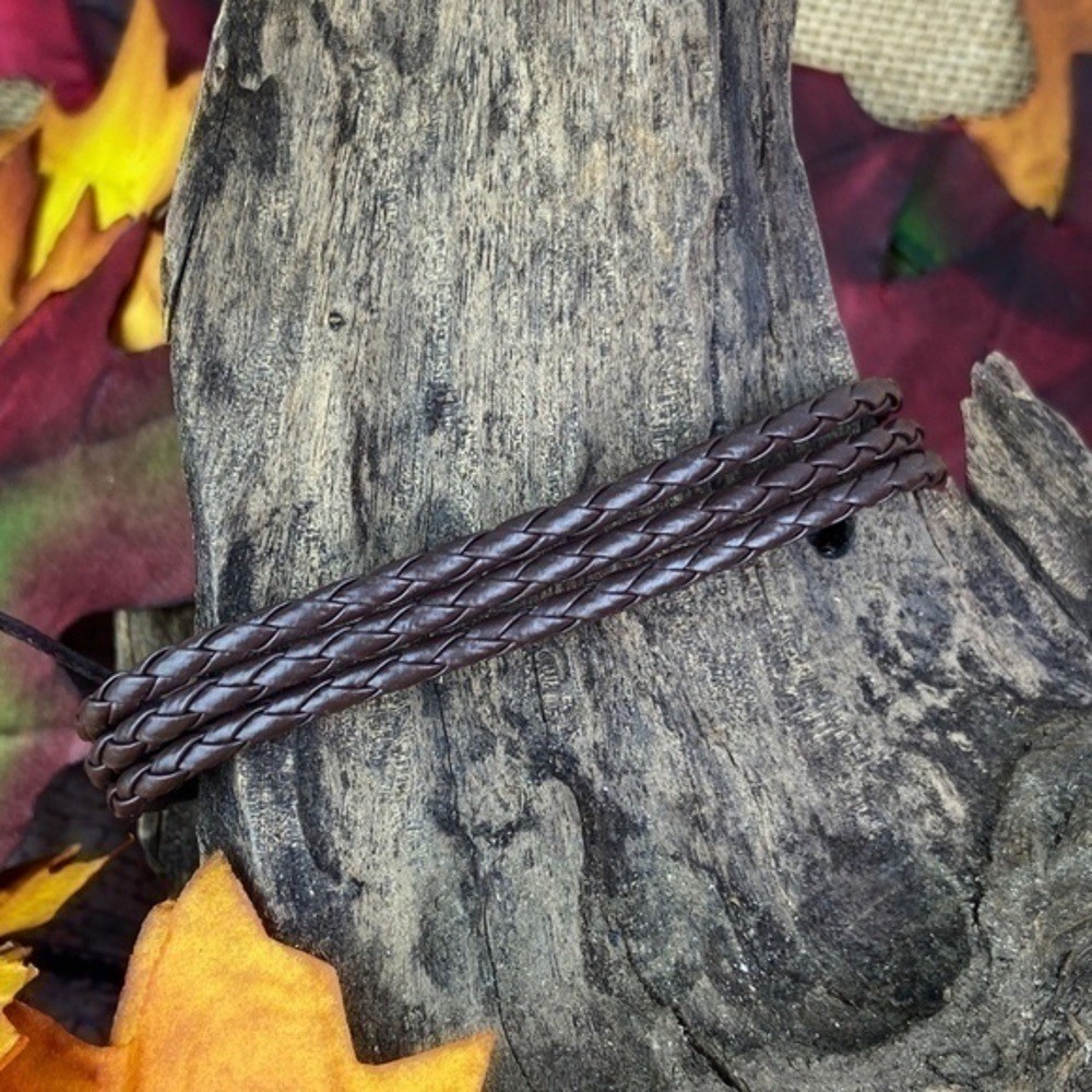 Mens Bracelets Bundle 4 Piece Adjustable Size Faux Leather and Hemp Bracelets