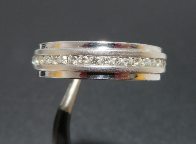 .950 PLATINUM DIAMOND BAND RING 0.20 tcw SZ 6.5 5.14 MM WIDE 7.71 gr (G131192)