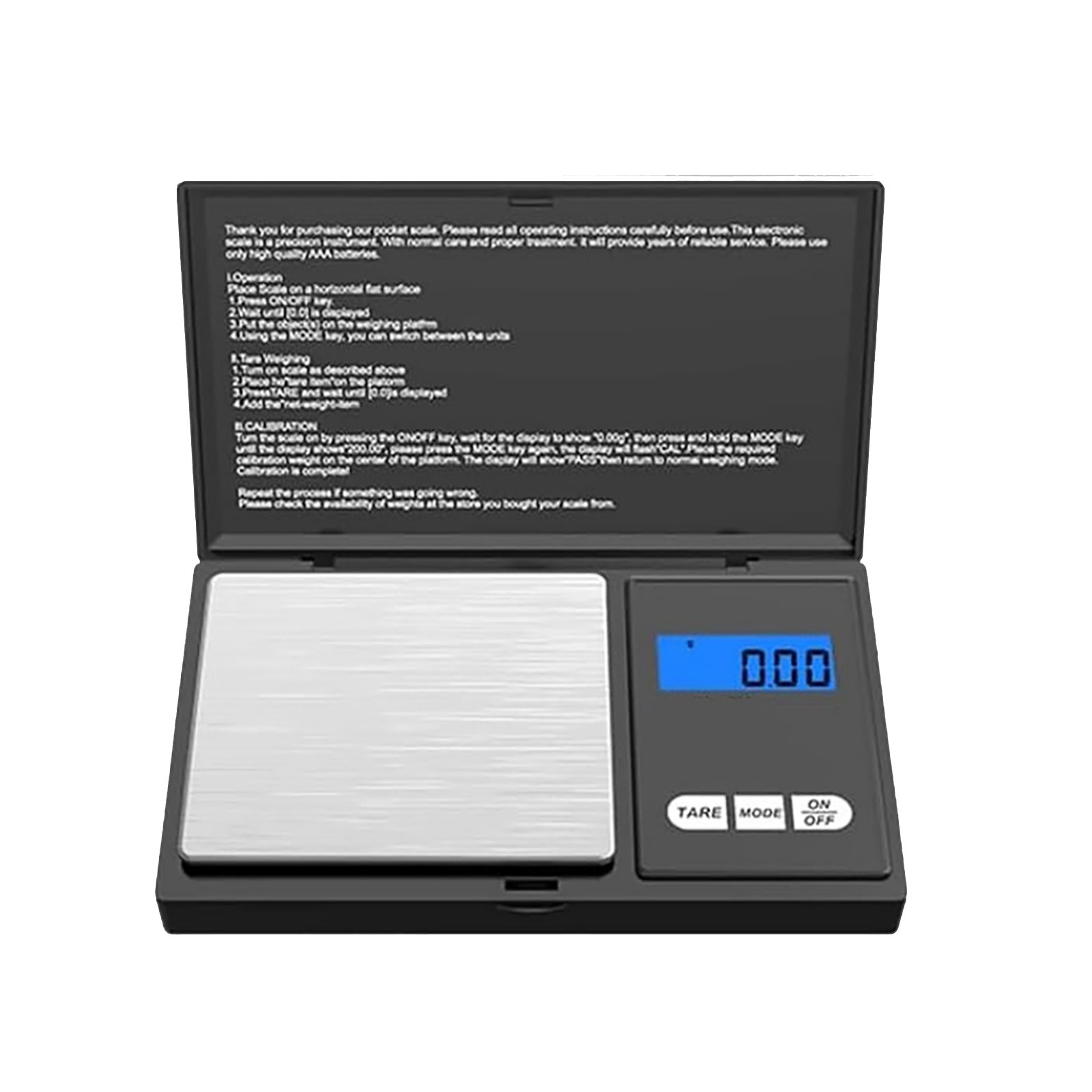 Digital Scale 1000g/0.1g Pocket Size with 6 Units Grams Ounces Grains Carats