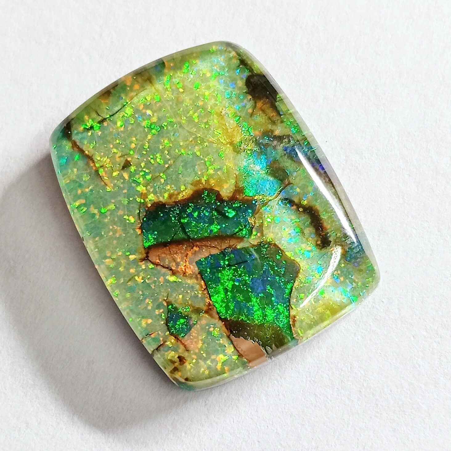 Monarch Opal Cabochon Natural Doublet EGL Certified 20-22 Ct Gemstone JM211