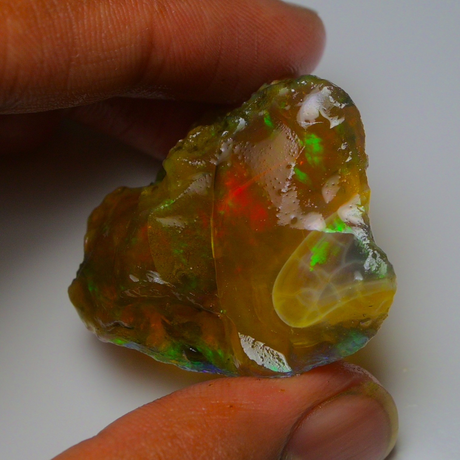 Stunning Ethiopian Opal Rough 99.20 Cts, Large Oil Opal Specimen Natural Opal