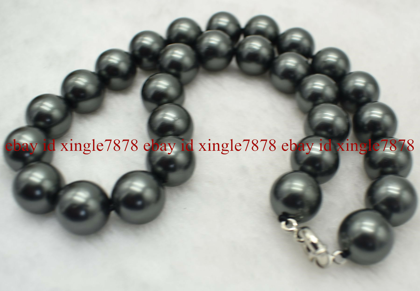 Genuine 8/10/12/14/16/18/20mm South Sea Black Shell Pearl Necklace 20”