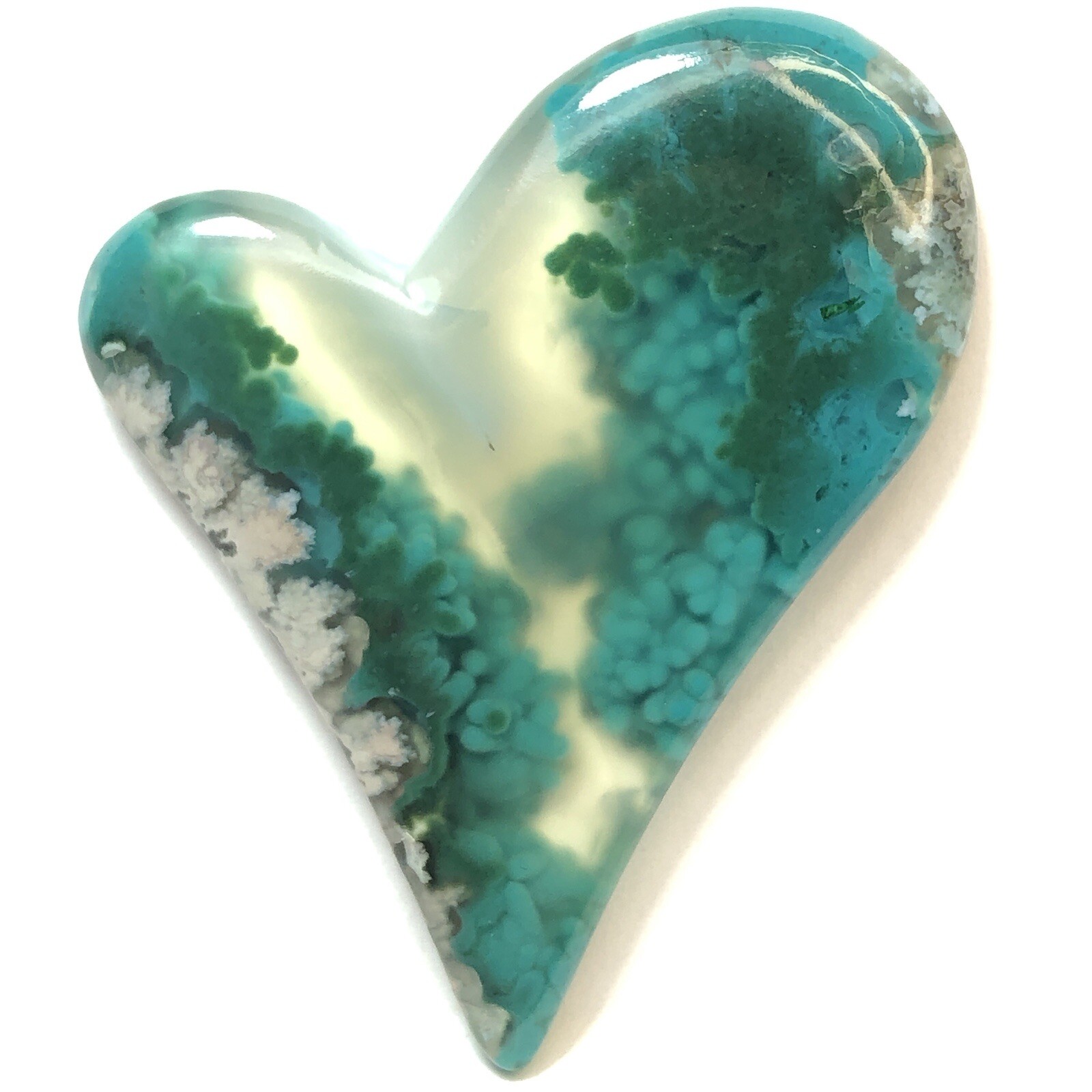 49 CT Museum Grade Gem Silica Chrysocolla Stalagmite Stalagtite Quartz Cabochon