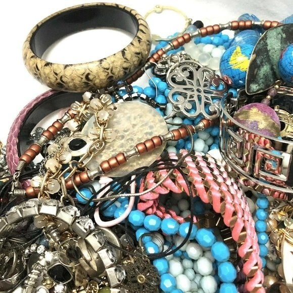 Mystery Jewelry Lot Bag 1 lb Vintage To Now Repair Craft Junk Broken ..